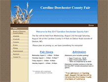 Tablet Screenshot of caroline-dorchestercountyfair.org